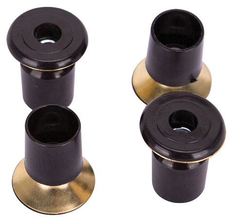 ProSource FE-51142-PS Furniture Slide Glide, PE/Steel, Black, Brass, 1-1/8 x 1-1/4 x 5/8 in Dimensions