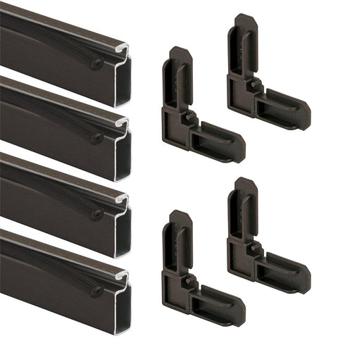 Make-2-Fit PL 7808 Screen Frame Kit, 5 ft L x 3/4 in W x 5/16 in H Dimensions, Aluminum, Bronze, 10-Piece