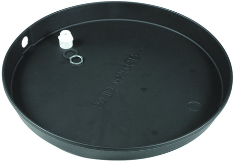 Camco USA 11260 Recyclable Drain Pan, Plastic, For: Electric Water Heaters, 21 in ID x 2-1/2 in D
