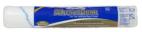 Arroworthy Microfiber 14MFR3 Roller Cover, 3/8 in Thick Nap, 14 in L, Fabric Cover, White