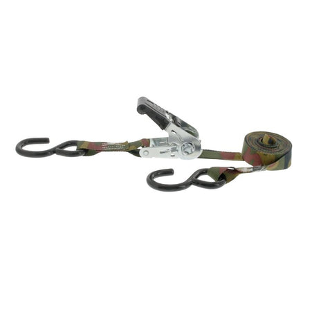 Keeper 03518 Tie-Down, 1 in W, 12 ft L, Polyester, Camouflage, 500 lb, S-Hook End Fitting