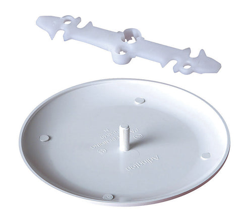 Arlington Outlet Plate Cover White 4 in. L 1 pk