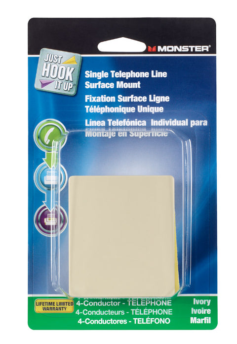 Monster Cable Single Telephone Line Surface Mount Jack
