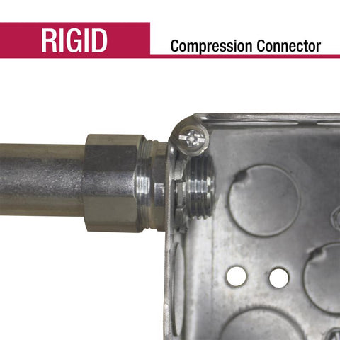 Sigma Engineered Solutions ProConnex 3/4 in. D Zinc-Plated Steel Compression Connector For Rigid/IMC