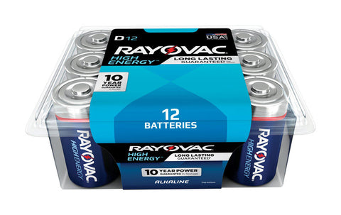 Rayovac D Alkaline Batteries 1.5 volts 12 pk
