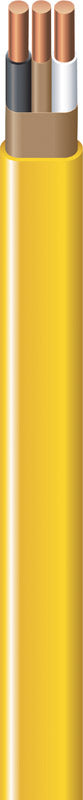 Southwire 100 ft. 12/2 Romex Type NM-B WG Non-Metallic Wire Yellow ...