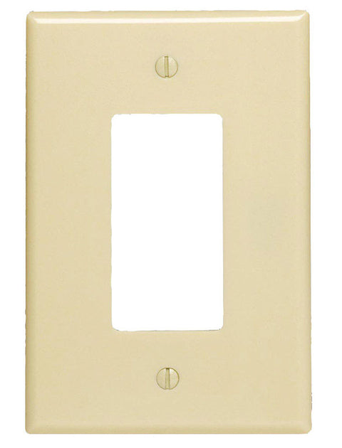 Leviton 1 gang Ivory Thermoset Plastic Rocker/GFCI Wall Plate 1 pk