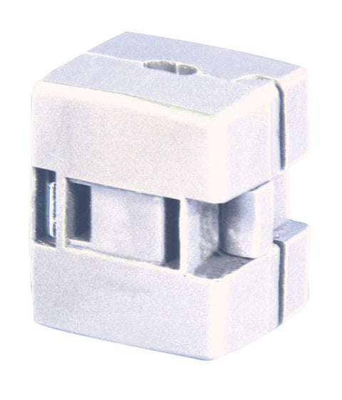 Academy Thermoplastic Polarized Polarized Plug 1-15P 2 Pole, 2 Wire White