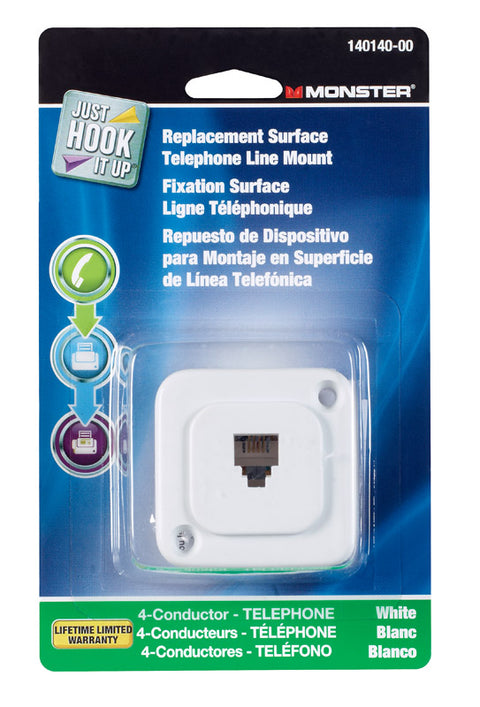 Monster Cable Replacement Surface Mount Telephone Line Jack