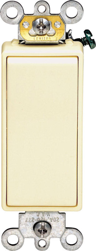 Leviton Decora 20 amps 120/277 volts Single Pole Rocker Switch Ivory