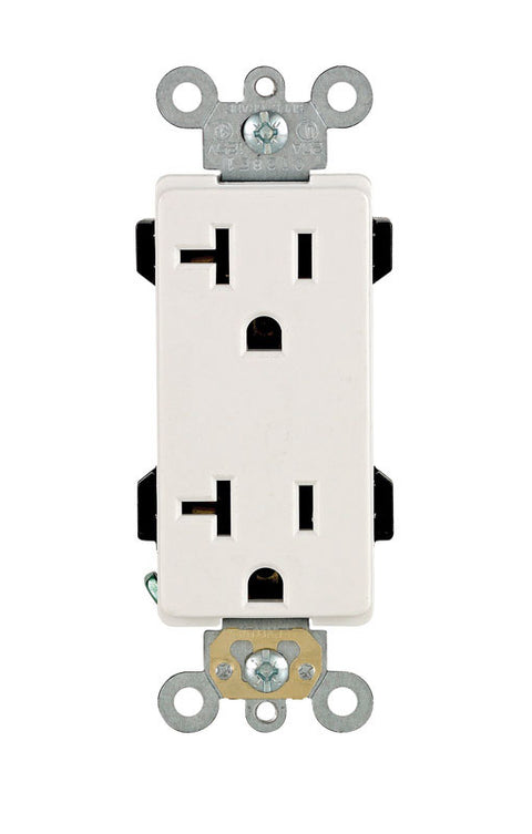 Leviton Decora Plus Electrical Receptacle 20 amps 5-20R 125 volts White