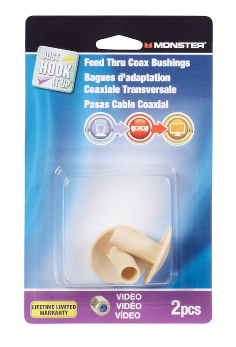 Monster Cable Feed-Thru Coax Bushings 2 pk