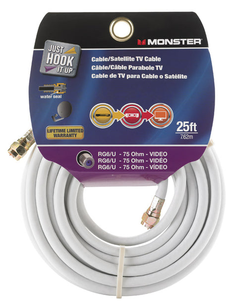 Monster Just Hook it Up 25 ft. L Video Coaxial Cable