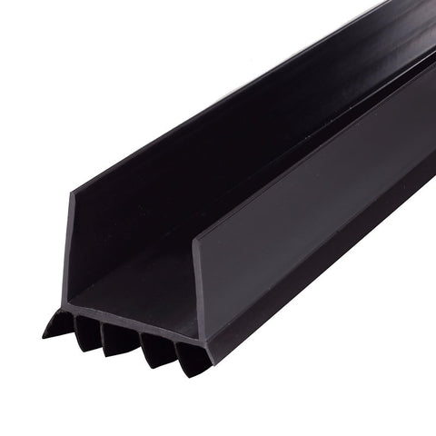 M-D 43339 Under Door Seal, 2 in W, 1-3/4 in Thick, 36 in L, Vinyl, Black