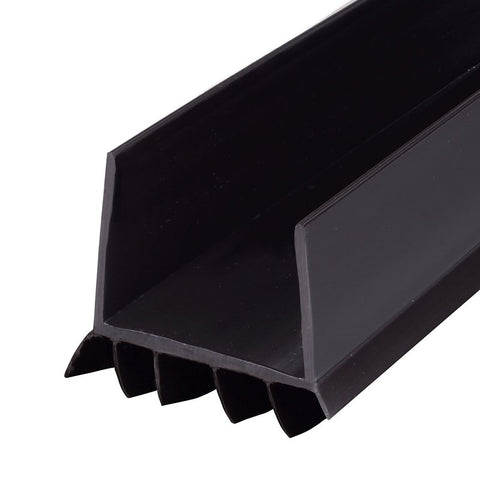 M-D 43339 Under Door Seal, 2 in W, 1-3/4 in Thick, 36 in L, Vinyl, Black