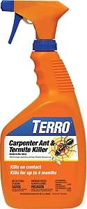 Terro T1100-6 Carpenter Ant and Termite Killer, Liquid, Spray Application, 32 oz, Bottle