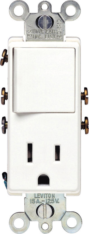 Leviton 1 15 amps White Decorator Switch and Receptacle 1 Combination