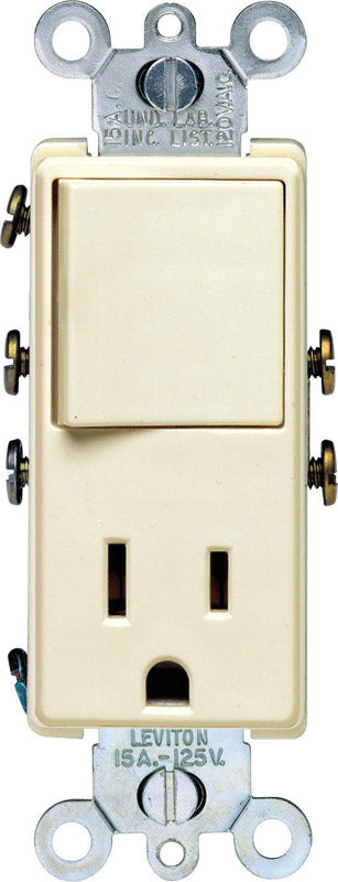 Leviton 1 15 amps Ivory Decorator Combination Switch and Receptacle 1