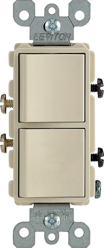 Leviton 1 15 amps Ivory Decorator Toggle switch Combination 1