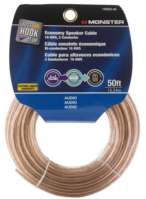 Monster Just Hook It Up 50 ft. L Speaker Cable AWG