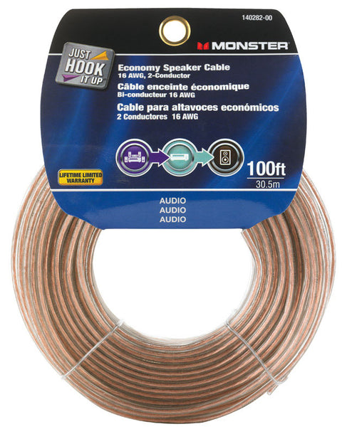Monster Just Hook It Up 100 ft. L Speaker Cable AWG