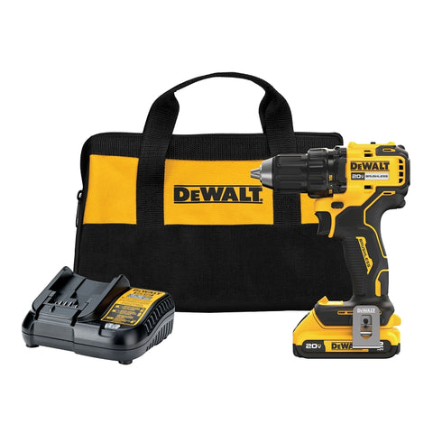 DEWALT DCD793D1 Drill Driver Kit, Battery Included, 20 V, 2 Ah, 1/2 in Chuck, Keyless Chuck