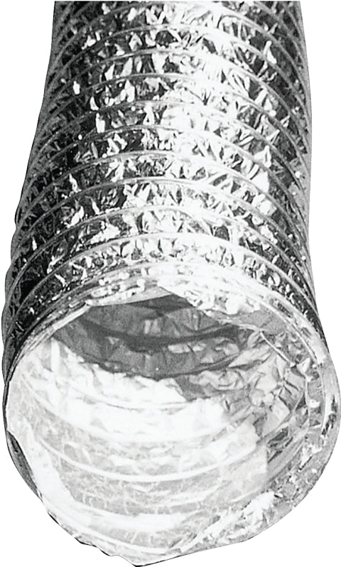 Builder's Best 110224 Foil Duct, 8 ft L, Class 1 Pressure Class, Aluminum/Polyester