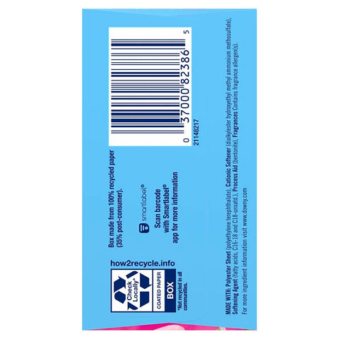 Downy April Fresh 82329 Fabric Softener Dryer Sheet, Scented, Pack of 6