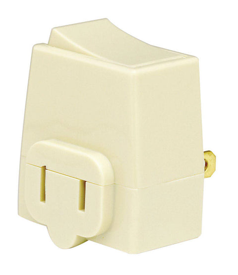 Leviton 13 amps 125 volts Rocker Plug-In Tap Switch Ivory