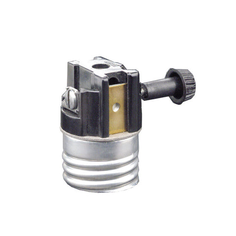 Leviton Turn Knob Socket 250 watts 250 volts Medium Brass
