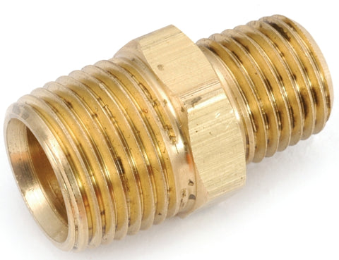 Anderson Metals 756123-0806 Pipe Nipple, 1/2 x 3/8 in, MPT, Brass, 200 psi Pressure