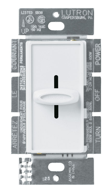 Lutron Skylark 8.3 amps 1000 watts Slide Dimmer Switch White