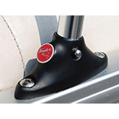 Taylor 3/4″ Anodized Aluminum Pontoon Flag Pole 24″ With Black Nylon Mount and U.S. Flag 12″ x 18″
