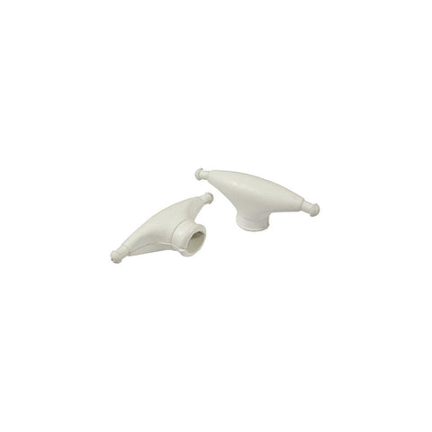 Taylor Rubber Spreader Boots - White (Sold in Pairs)