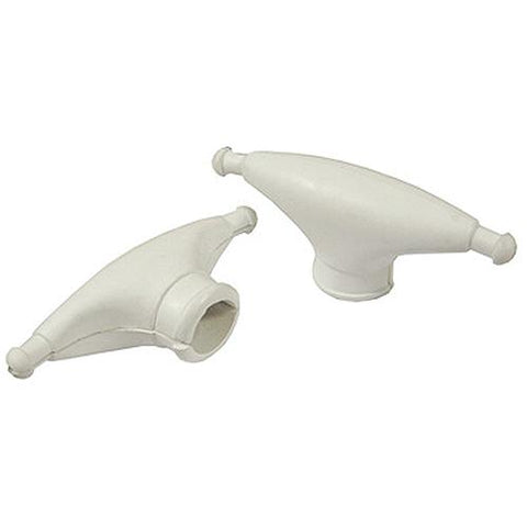 Taylor Rubber Spreader Boots - White (Sold in Pairs)