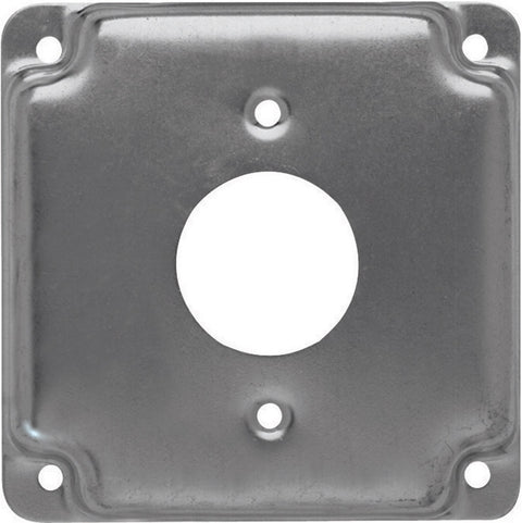 Raco Square Steel Electrical Cover For 1 Receptacle Gray