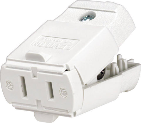 Leviton Residential Thermoplastic Polarized Straight Blade Plug 1-15R 20-16 AWG 2 Pole, 2 Wire