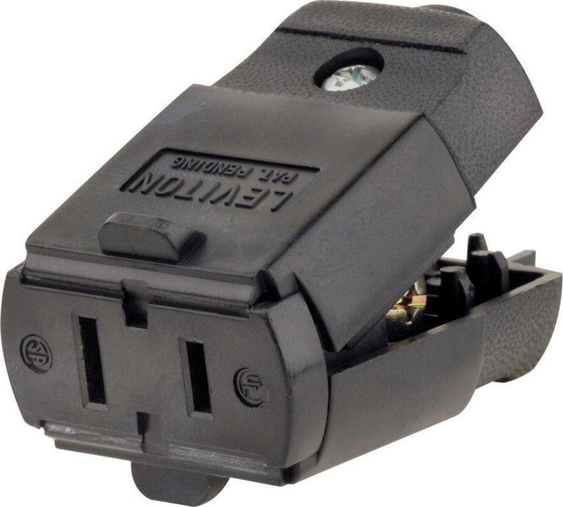 Leviton Residential Thermoplastic Polarized Straight Blade Plug 1-15R ...