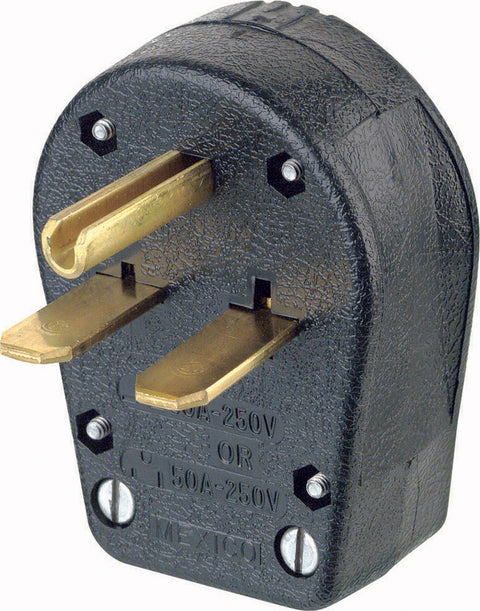 Leviton Commercial Thermoplastic Grounding Straight Blade Plug 6-30P/6-50P 14-6 AWG 2 Pole, 3