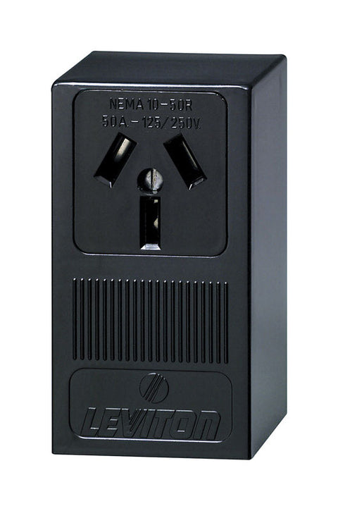Leviton Electrical Receptacle 50 amps 10-50R 125/250 volts Black