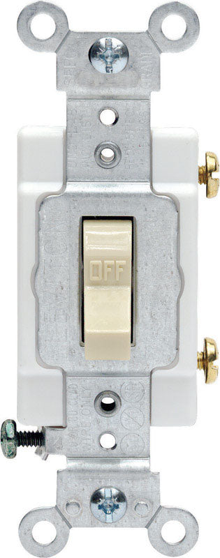Leviton Commercial 20 amps 120/277 volts Single Pole Toggle Switch Ivory