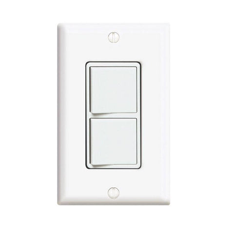 Leviton Decora 15 amps Single Pole Rocker Grounding Switch White 1 pk