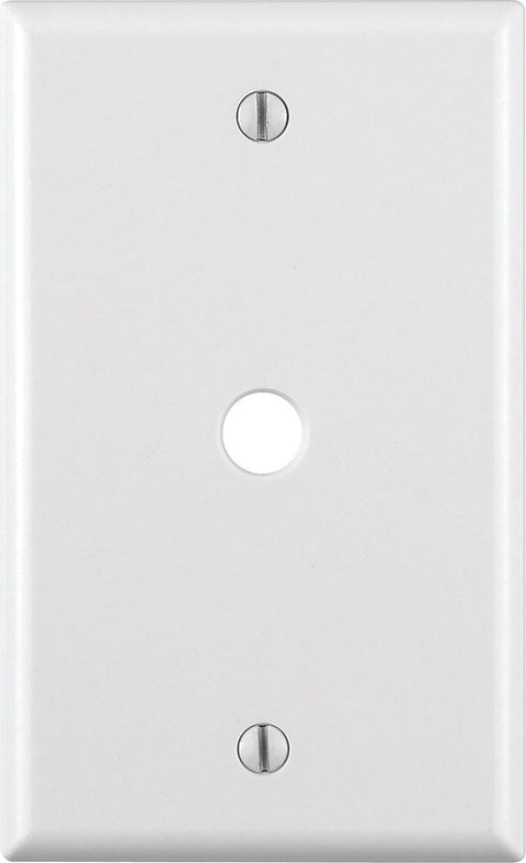 Leviton 1 gang White Thermoset Plastic Cable/Telco Wall Plate 1 pk