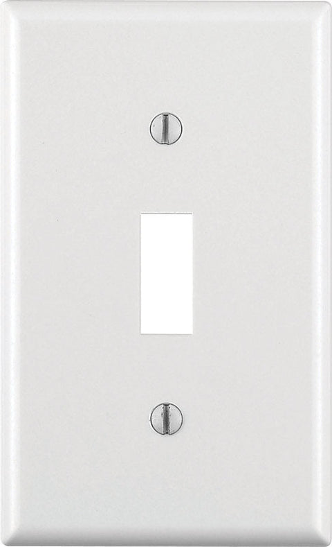 Leviton 1 gang White Thermoset Plastic Toggle Wall Plate 1 pk