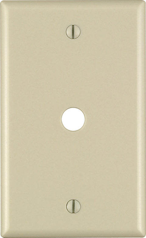 Leviton 1 gang Ivory Thermoset Plastic Cable/Telco Wall Plate 1 pk