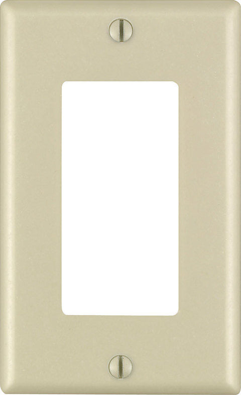 Leviton 1 gang Ivory Thermoset Plastic Rocker/GFCI Wall Plate 1 pk