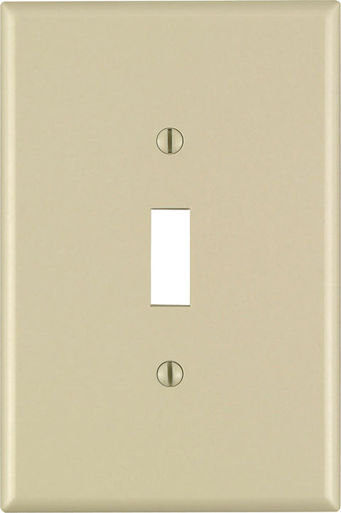 Leviton 1 gang Ivory Nylon Toggle Wall Plate 1 pk