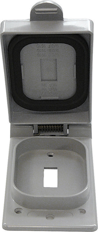 Cantex Rectangle PVC 1 gang Toggle Cover For Single Gang FS Type Box Gray