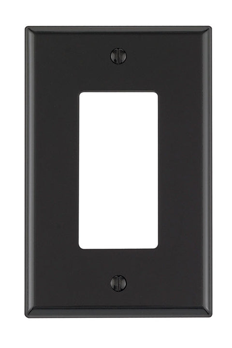 Leviton 1 gang Black Nylon Rocker/GFCI Midsize Wall Plate 1 pk