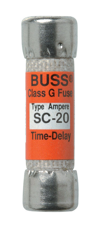 Bussmann Midget Fuse 20 amps 600 volts 7/16 in. Dia. x 1-5/16 in. L 2 pk For Branch Circuit